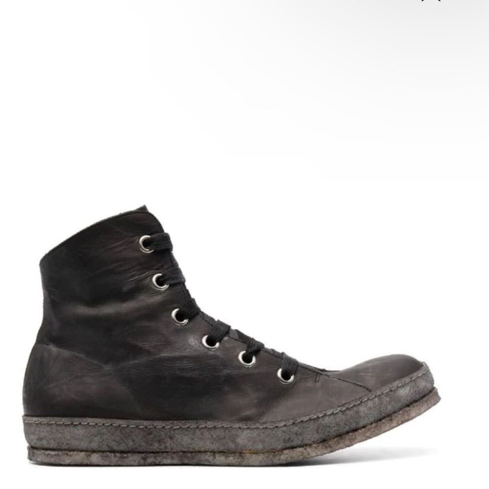A Diciannoveventitre distressed-effect lace-up boots 41